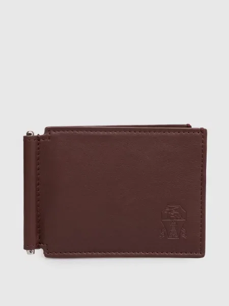 Кожаный кошелек Brunello Cucinelli коричневый