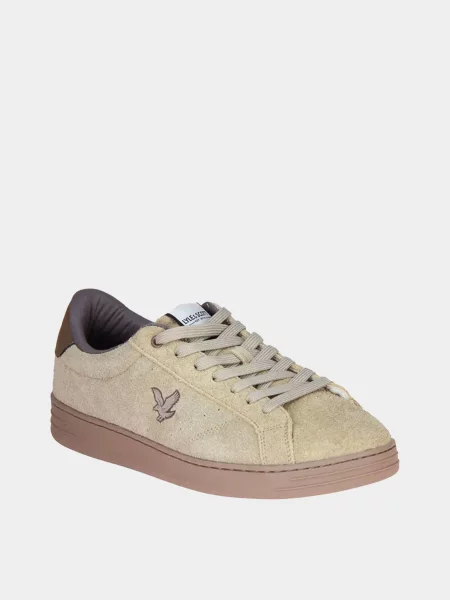 Замшевые кеды Lyle & Scott бежевые