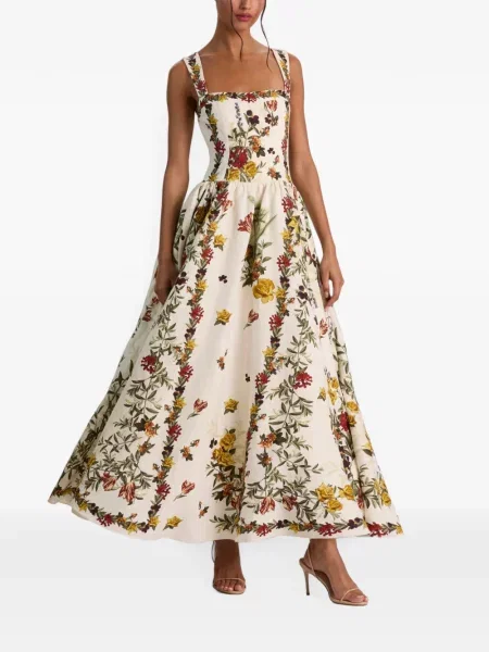 Midi šaty Alice + Olivia biela