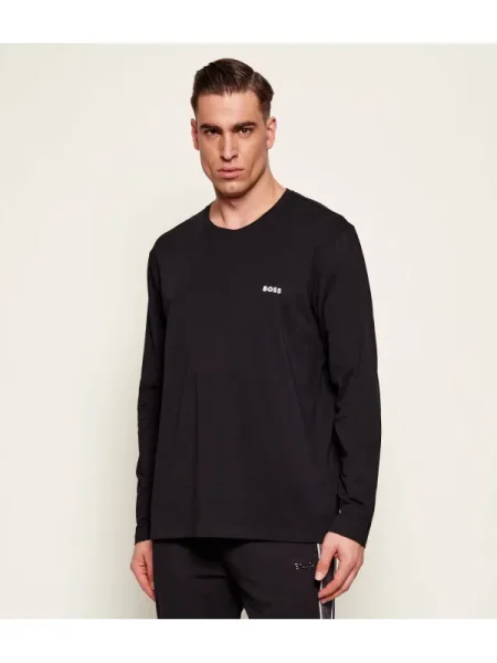 Hosszú ujjú póló Boss Black fekete