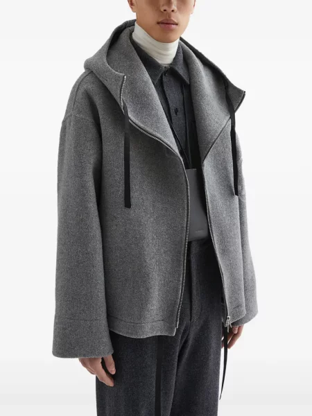 Geacă Jil Sander de lână gri