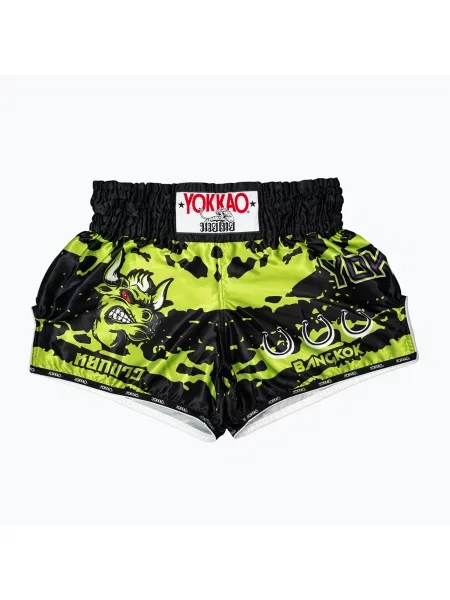 Tréninkové šortky YOKKAO Angry Bull Muay Thai black černé