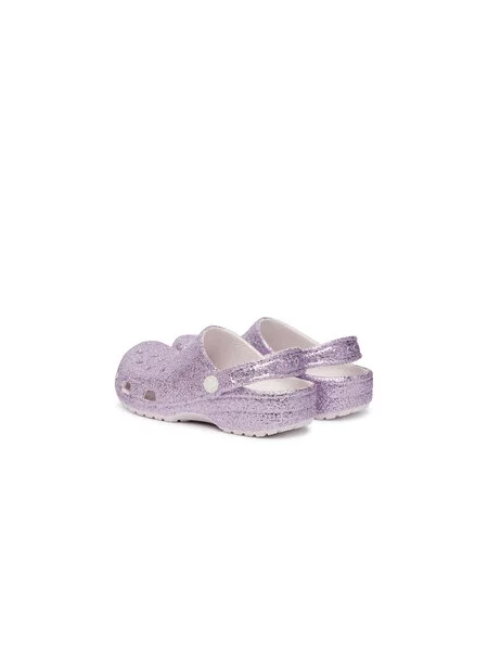 Natikači Crocs Classic Chunky Glitter Clog K vijolična