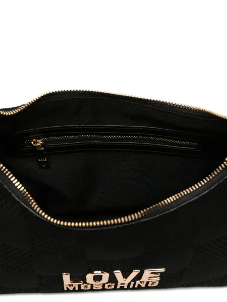 Geantă Love Moschino în carouri negru