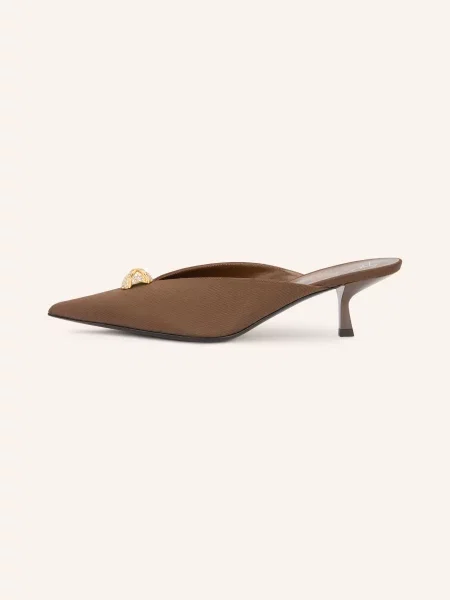 Giuseppe Zanotti Design Mules Raquel S Ozdobnými Kamínky / zlatá hnědá