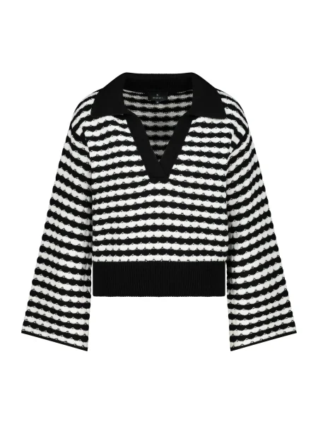 Monari Pulover črna bela