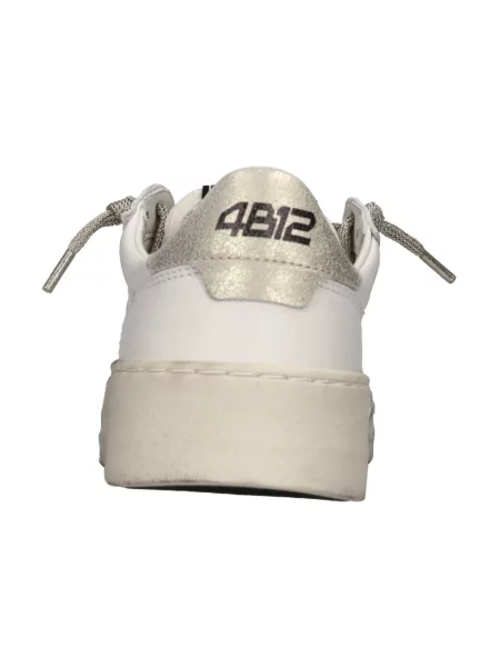 Sneakersy 4b12 skórzane białe