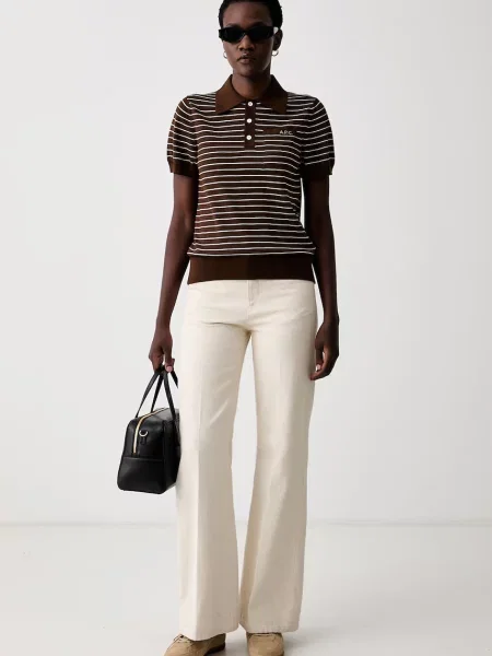 Tricou polo A.p.c. maro
