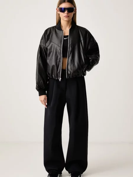 Nike Sportswear bomber dzseki női műbőrből Therma-FIT fekete