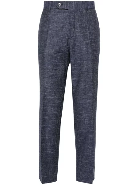 Cropp pantaloni Boss din tweed albastru