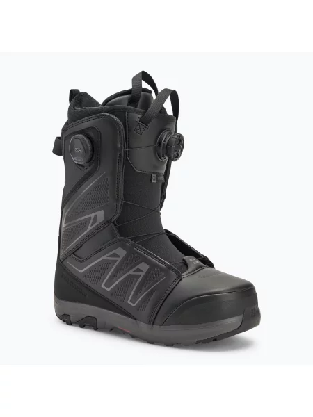 Férfi snowboard cipő Salomon Launch Boa SJ Boa black Launch Boa SJ Boa fekete