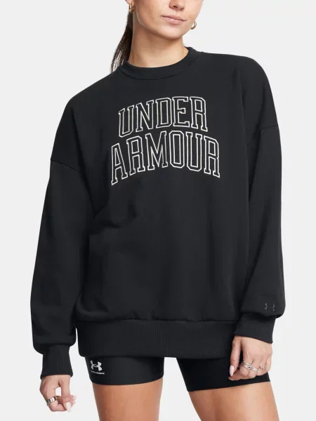 Hanorac crewneck Under Armour din material terry negru