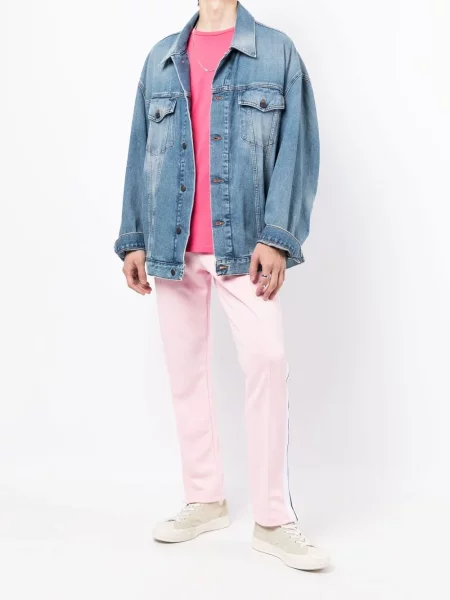 Pantaloni Palm Angels cu imagine roz