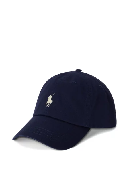 Czapka z daszkiem Polo Ralph Lauren w kratkę z twillu biznesowa niebieska
