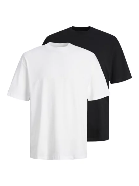 Jack & Jones Set de tricouri﻿ Bradley Colorat Wide Fit alb
