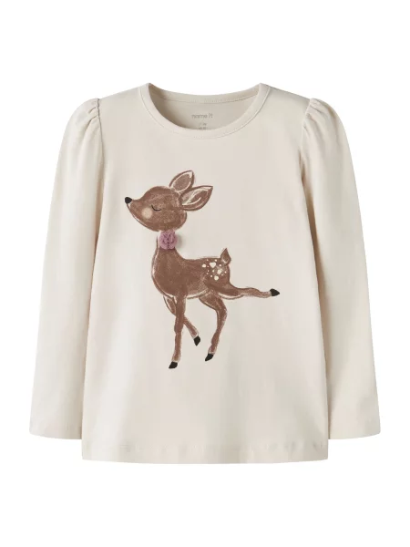 NAME IT Tricou NMFRyfi crem / maro / roz pitaya negru