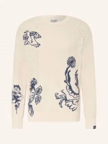 Scotch & Soda Sweter weiss granatowy