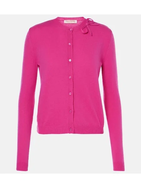 Kardigan Valentino wełniany różowy
