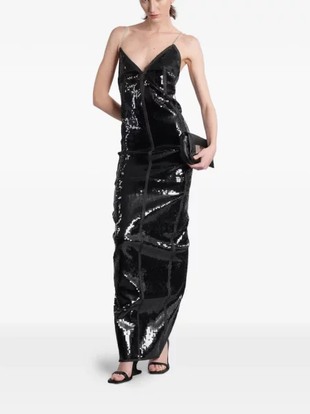 Rochie maxi Rick Owens cu paiete negru