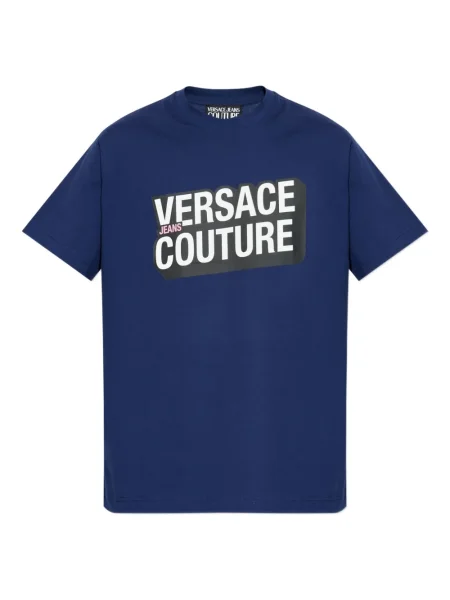 Tricou Versace Jeans Couture cu imagine albastru