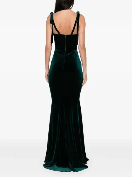 Rochie maxi Cristallini de costum verde