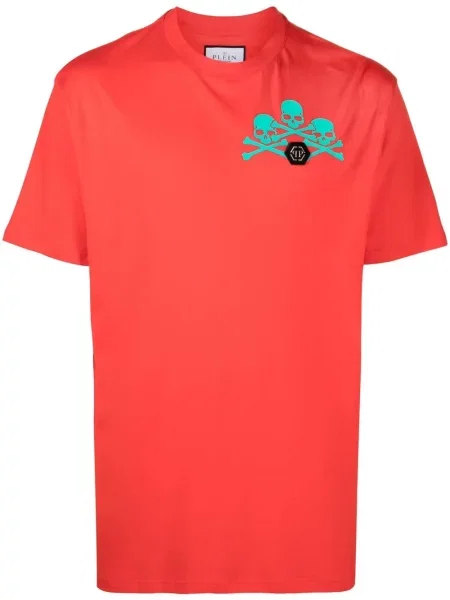 Tricou Philipp Plein cu imagine roșu