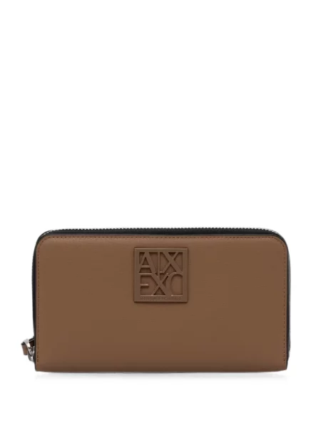 Portofel Armani Exchange cu autograf maro