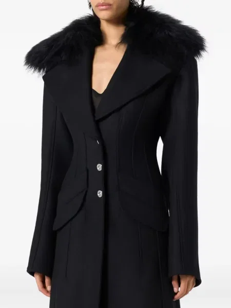 Palton de blană Blumarine negru