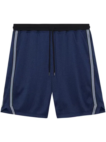Pantaloni scurți John Elliott cu dungi plasă albastru