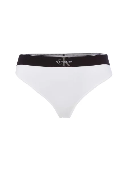 Calvin Klein Stringi Kobiety jednolity S biały