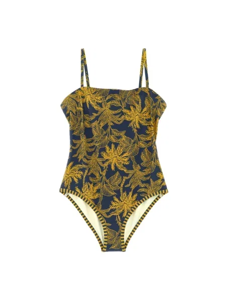 Wielobarwność stroj jednoczęściowy Eres w tropikalny nadruk