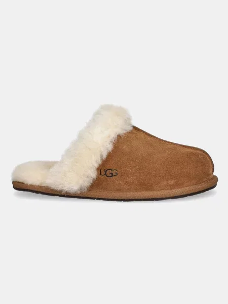 UGG papuci din piele întoarsă Scuffette II maro