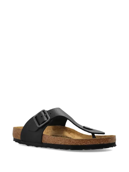 Кожени сандали Birkenstock с катарама черно