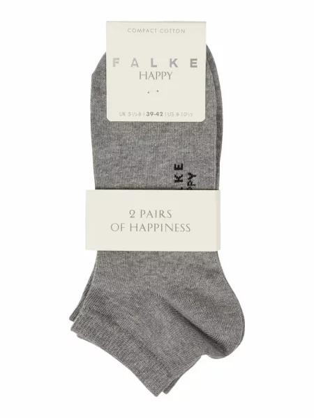 Skarpety z dodatkiem streczu model ‘Happy’ Falke szare
