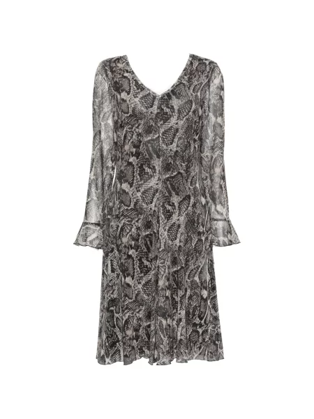 Lung rochie midi Vera Mont cu model piele de șarpe gri