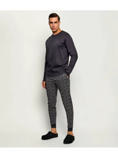 BOSS BLACK Pijama Relax Long Set negru