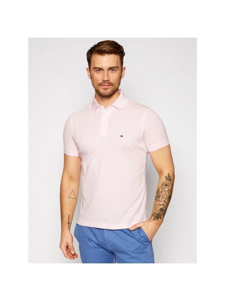 Tommy Hilfiger Polo majica Slim Fit roza