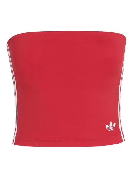 Top Adidas lung cu imagine roșu