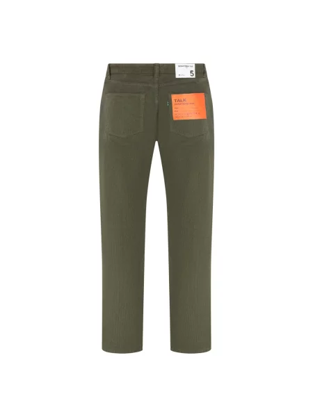 Spodnie Department Five sztruksowe casual zielone