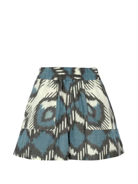 Pantaloni scurți Punicana cu imagine cu imprimeu geometric albastru