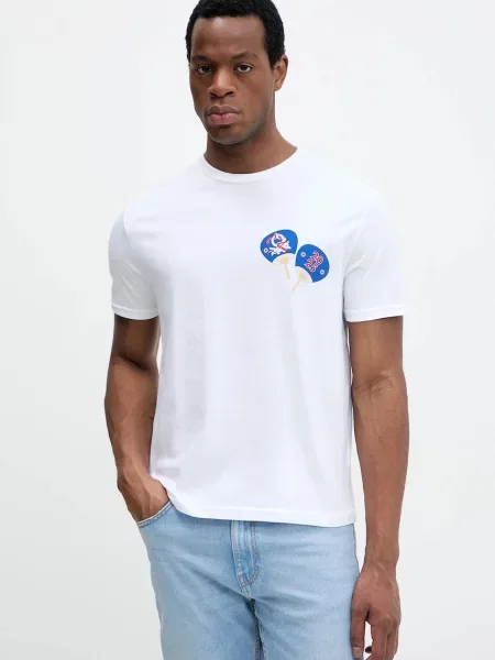 United Colors of Benetton t-shirt z nadrukiem biały