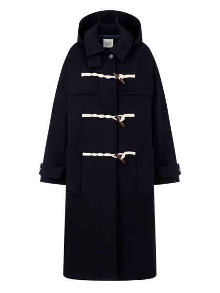 Palton duffle Studio Tomboy cu glugă albastru