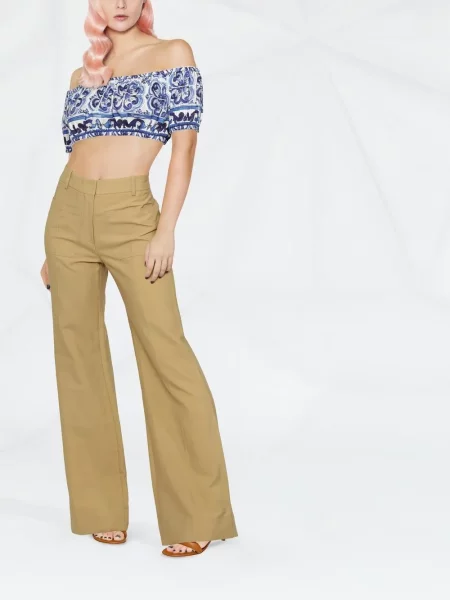 Top Dolce & Gabbana s potiskem modrý