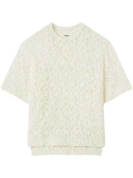 Scurt tricou Jil Sander din dantelă