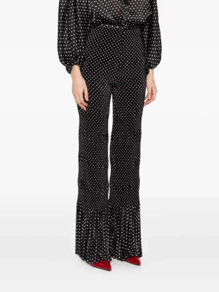 Pantaloni Simona Corsellini cu buline plisate negru