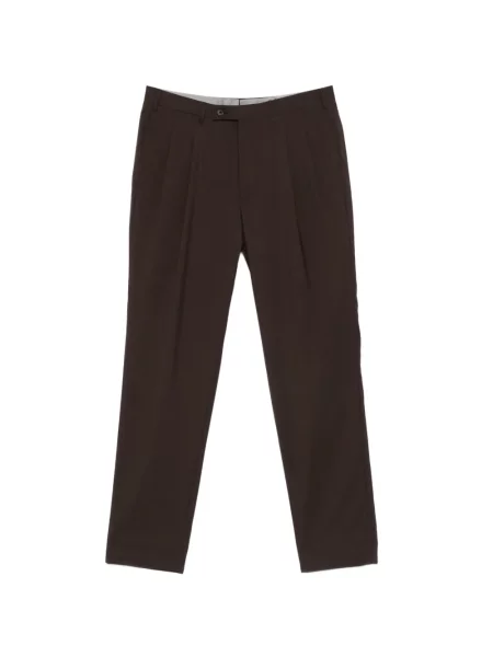 Pantaloni Corneliani plisate maro