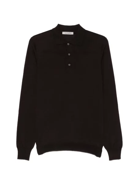Lung tricou polo Fileria maro
