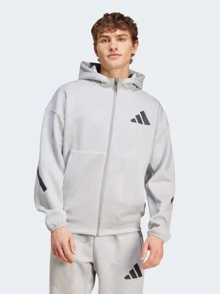 Свитер Adidas с капюшоном серый