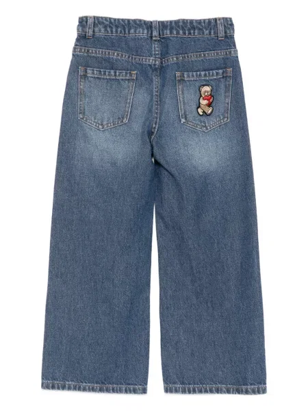 Jeansy dziecięce Moschino niebieskie