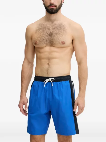 Slip de baie Ea7 Emporio Armani cu autograf albastru
